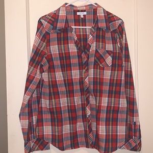delia’S neck plaid TOP